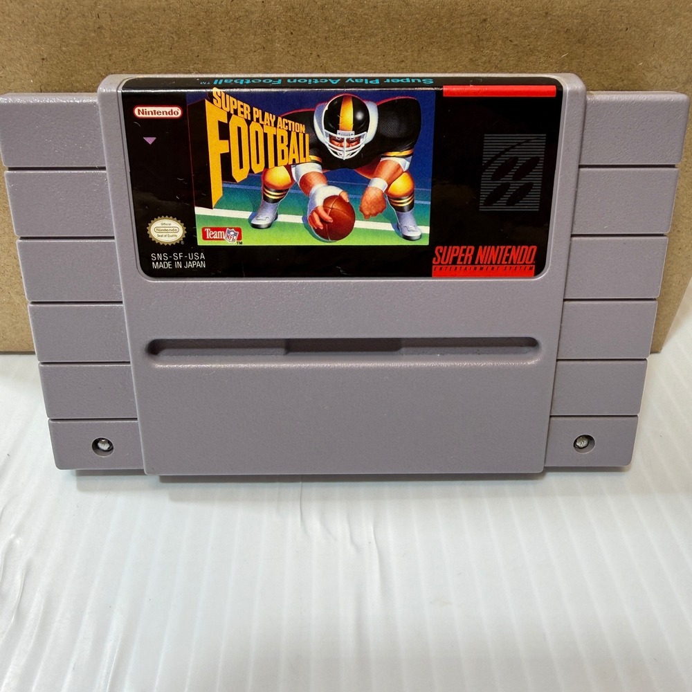 Nintendo Super Play Action Football SNES Gray‎ Good Authentic Retro Sports Game